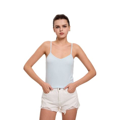 Polera Mujer Pabilo Crop Celeste Fashion's Park-0