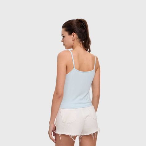 Polera Mujer Pabilo Crop Celeste Fashion's Park-2