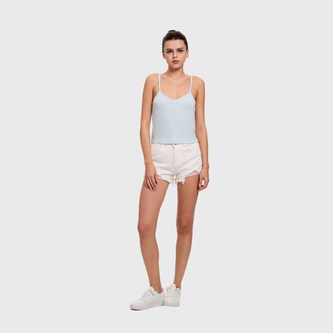 Polera Mujer Pabilo Crop Celeste Fashion's Park-3