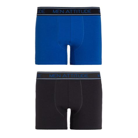 Boxer Hombre Bipack Lisos Azul-0