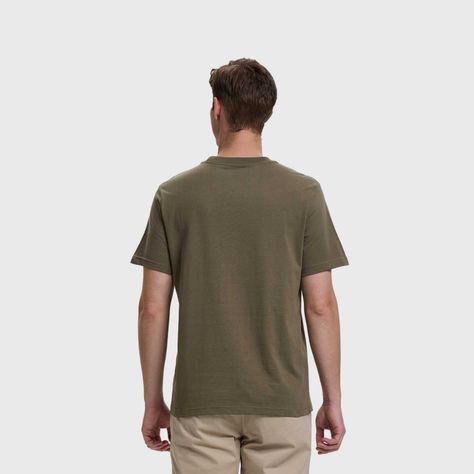 Polera Hombre Básica Bolsillo Verde Militar Fashion's Park-2