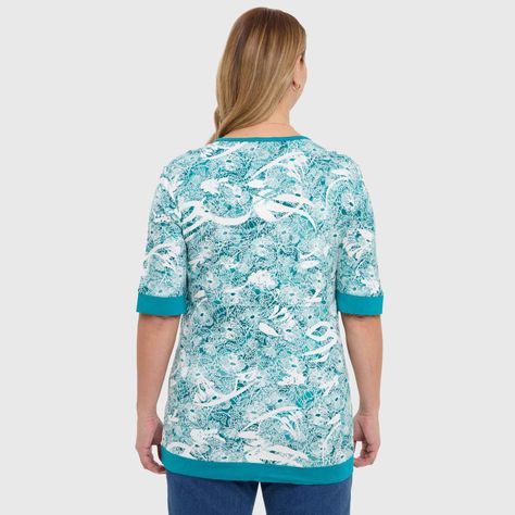 Polera Mujer Estampada Cruce Verde Oscuro-2