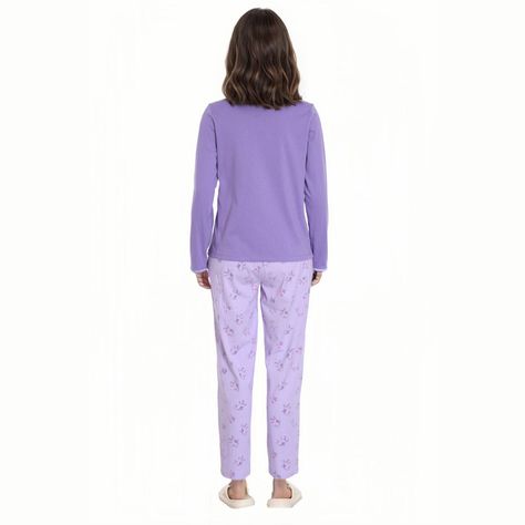 Pijama Full Print Lila Mujer-0