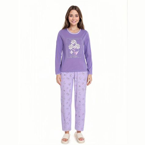 Pijama Full Print Lila Mujer-1