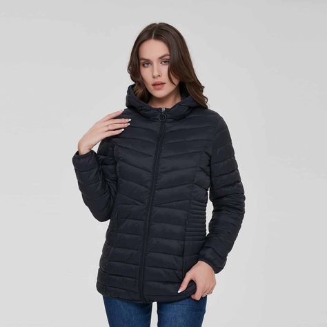 Parka Larga Azul Marino Mujer-0