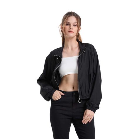 Chaqueta Mujer Cortaviento Negro Fashion's Park-0