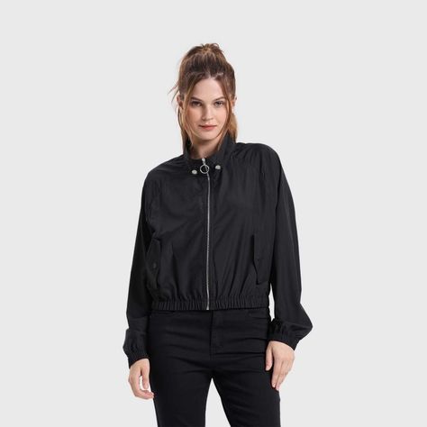 Chaqueta Mujer Cortaviento Negro Fashion's Park-1