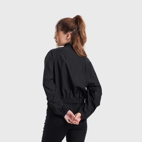 Chaqueta Mujer Cortaviento Negro Fashion's Park-2