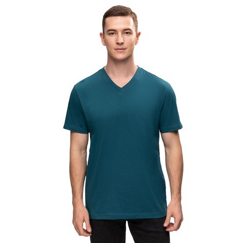 Polera Básica Azul Petroleo Hombre Fashion'S Park-0