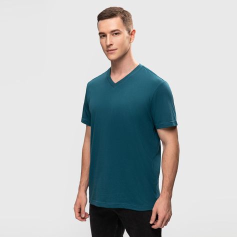 Polera Básica Azul Petroleo Hombre Fashion'S Park-1