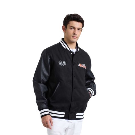 Chaqueta Hombre Bomber Negro I Fashions Park-0