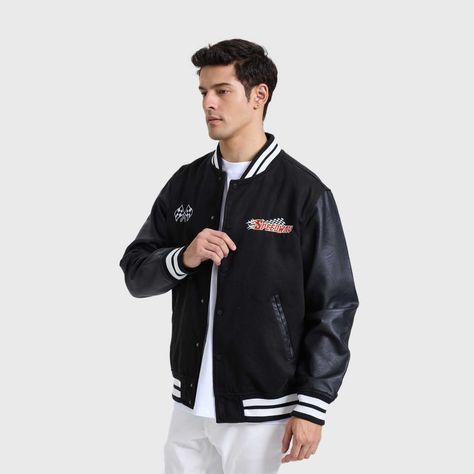 Chaqueta Hombre Bomber Negro I Fashions Park-1