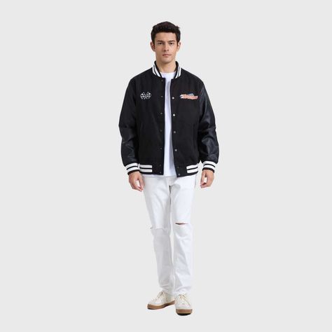 Chaqueta Hombre Bomber Negro I Fashions Park-3