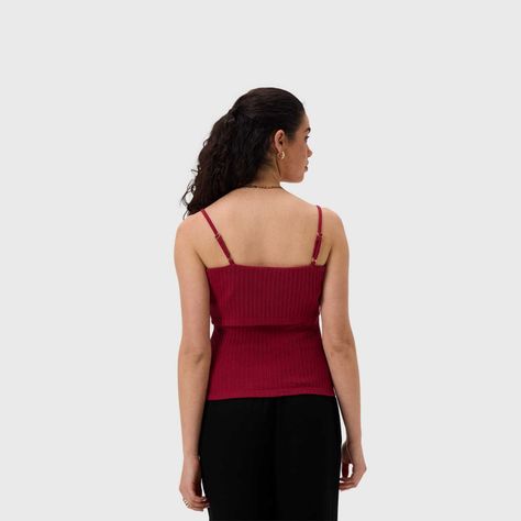 Polera Mujer Pabilo Rib Burdeo Fashion's Park-2
