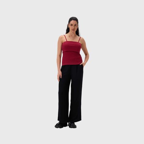 Polera Mujer Pabilo Rib Burdeo Fashion's Park-3