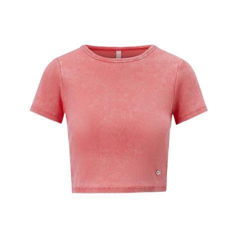 Polera Niña Acid Wash Rib Crop Lila Fashion's Park-0