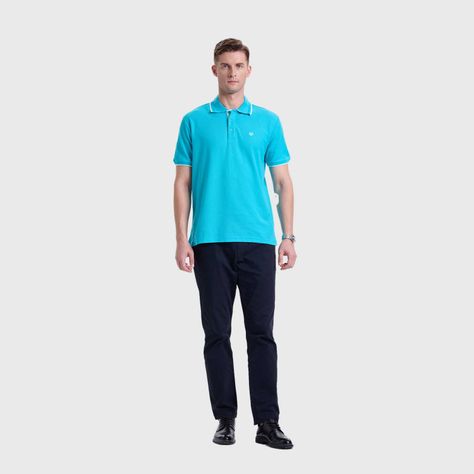 Polera Hombre Piqué Básica Lisa Calipso Fashions Park-3
