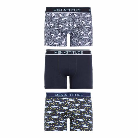 Boxer Liso Tripack Negro Hombre-0