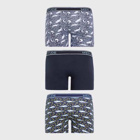 Boxer Liso Tripack Negro Hombre-1