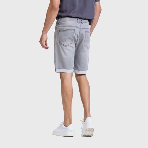 Bermuda Hombre Jogger Slim Gris Fashions Park-2