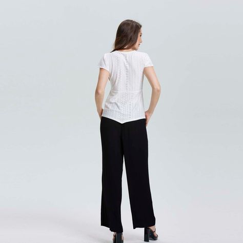 Polera Manga Flare Crudo Mujer-2