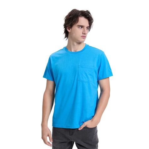 Polera Hombre Con Bolsillo Celeste Fashion´s Park-0