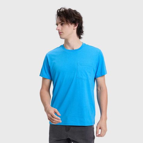 Polera Hombre Con Bolsillo Celeste Fashion´s Park-1