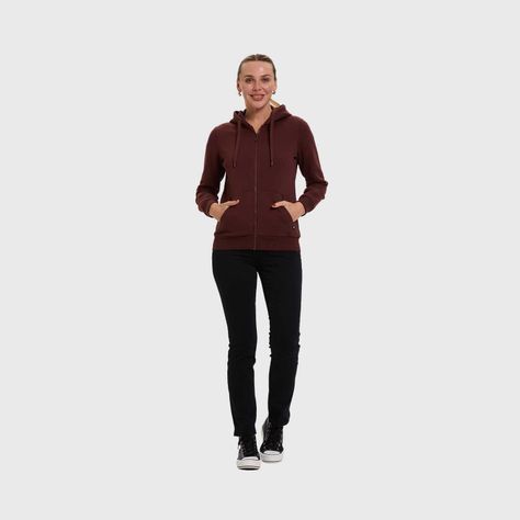Polerón Mujer Hoodie Full Zipper Cafe Fashion's Park-3