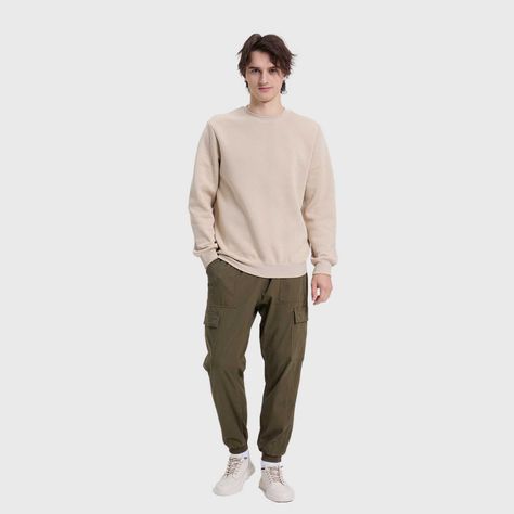 Polerón Hombre Básico Beige-3
