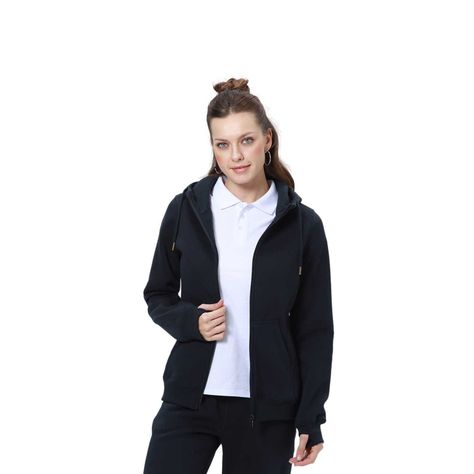Polerón Escolar Mujer Juvenil Full Zipper Azul Fsp-0