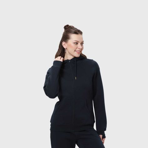 Polerón Escolar Mujer Juvenil Full Zipper Azul Fsp-2