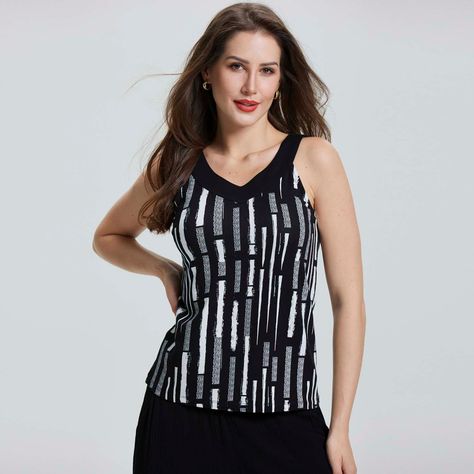 Peto Full Print Negro / Blanco Mujer-0