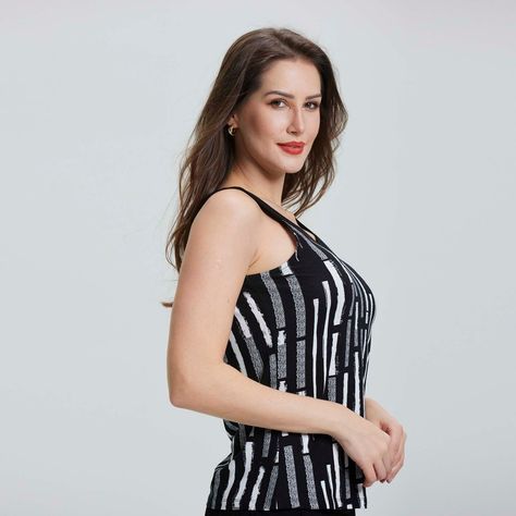 Peto Full Print Negro / Blanco Mujer-1
