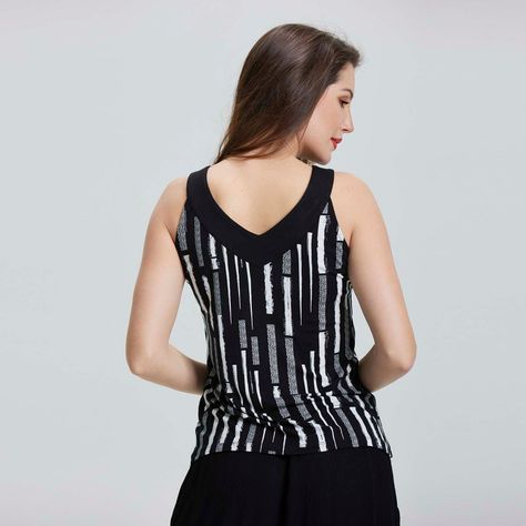 Peto Full Print Negro / Blanco Mujer-2