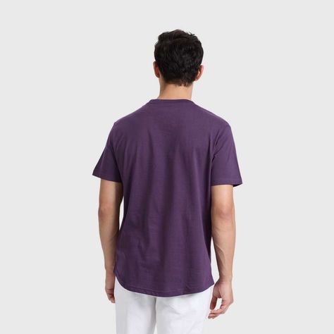Polera Hombre Long Fit Básica Morado Fashions Park-2