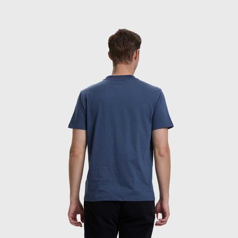 Polera Hombre Básica Con Bolsillo Azul Fashion's Park-2