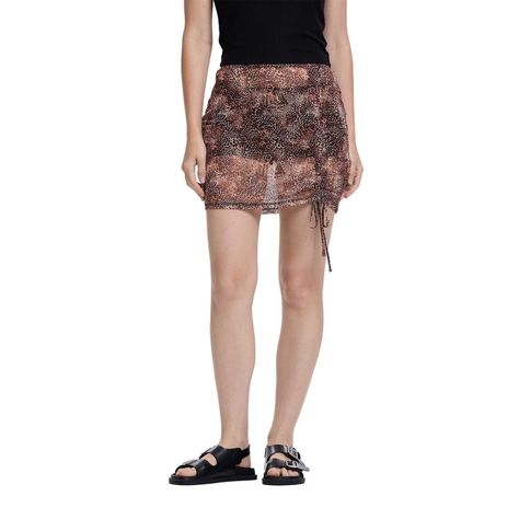 Falda Mujer Ajuste Lateral Beige Fashion's Park-0