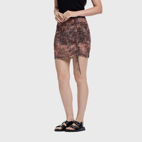 Falda Mujer Ajuste Lateral Beige Fashion's Park-2