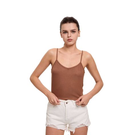 Polera Mujer Pabilo Crop Cafe Fashion's Park-0