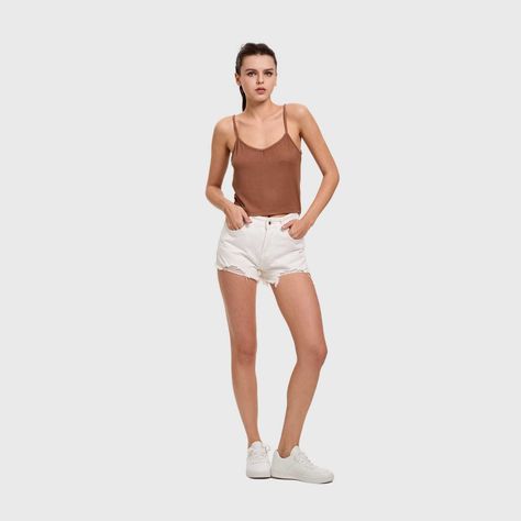 Polera Mujer Pabilo Crop Cafe Fashion's Park-3