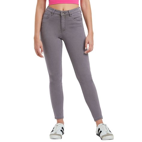 Jeans Super Skinny Emilia Gris Mujer-0