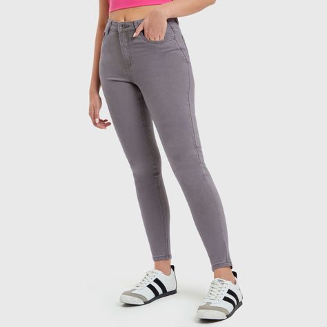 Jeans Super Skinny Emilia Gris Mujer-1
