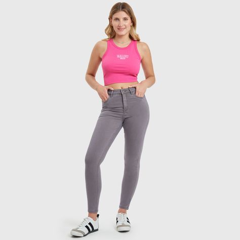 Jeans Super Skinny Emilia Gris Mujer-3