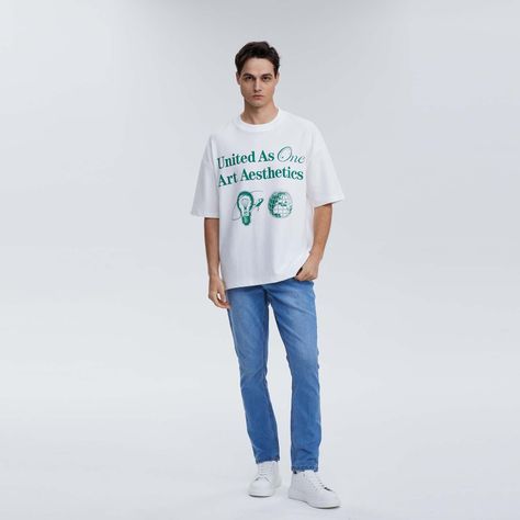 Polera Hombre Print Blanco I-3