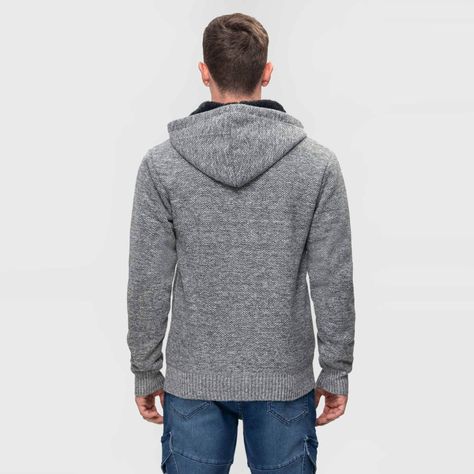 Sweater Con Gorro Full Zipper Juvenil Gris Fashions Park-2