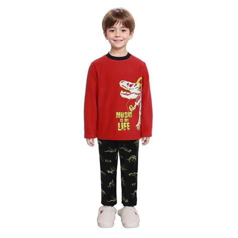 Pijama Niño Full Print Rojo-0
