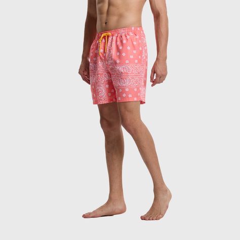 Short De Baño Hombre Print Bandana Coral Fashion's Park-1