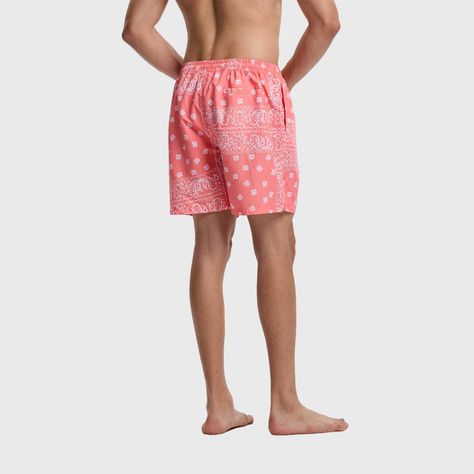 Short De Baño Hombre Print Bandana Coral Fashion's Park-2