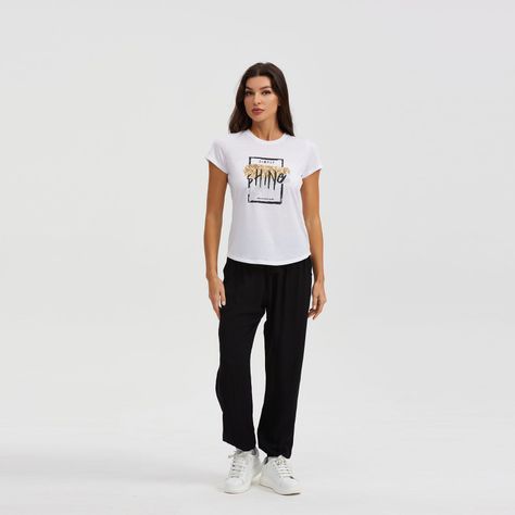 Pantalón Bombacho Puño Elástico Negro Mujer-3