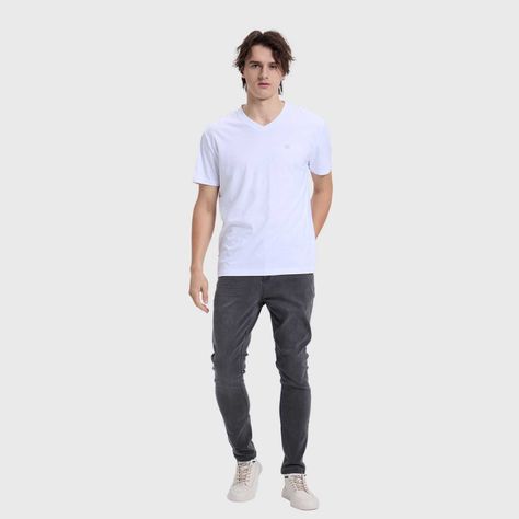 Polera Hombre Básica Blanco Fashion's Park-3
